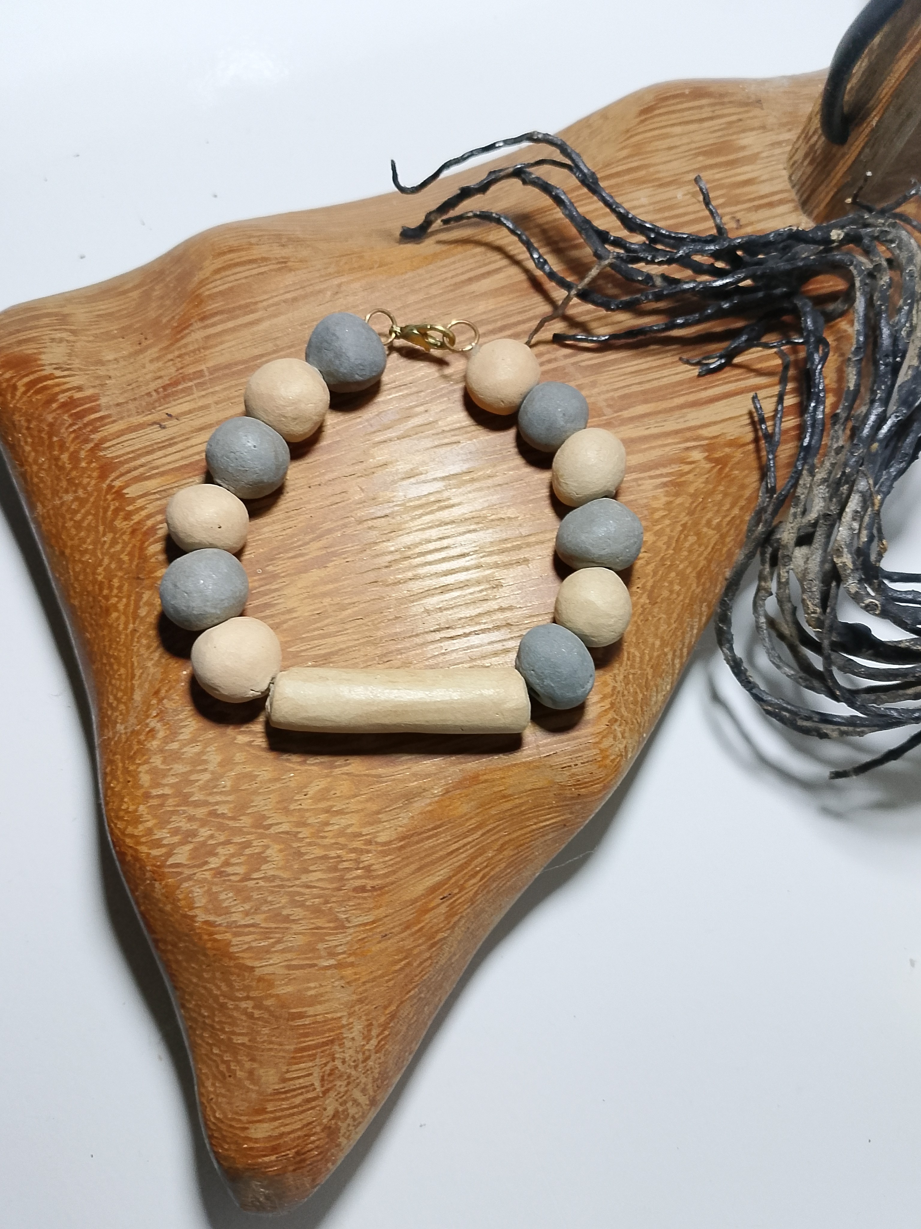 Anel de Argila — Pulseira de cerâmica artesanal